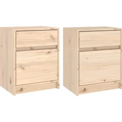 vidaXL Sängar>Sängbord 2 st 40x31x50 cm massiv furu