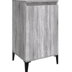 vidaXL Sängar>Sängbord grå sonoma 40x35x70 cm konstruerat trä Grå