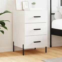 vidaXL Byråer>Sängbord 40x40x66 cm konstruerat trä