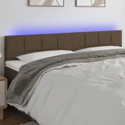 vidaXL Sängar>Sänggavel LED taupe 180x5x78/88 cm tyg Taupe
