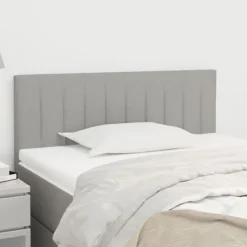 vidaXL Sängar>Sänggavel 90x5x78/88 cm tyg Grå
