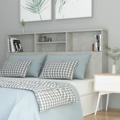 vidaXL Sängar>Sänggavel med förvaring betong 160x19x103,5 cm