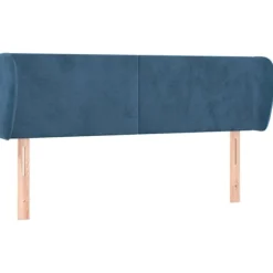 vidaXL Sängar>Sänggavel med kanter blå 147x23x78/88 cm sammet Blå