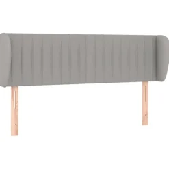 vidaXL Sängar>Sänggavel med kanter ljus 147x23x78/88 cm tyg