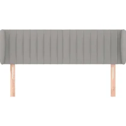 vidaXL Sängar>Sänggavel med kanter ljus 147x23x78/88 cm tyg