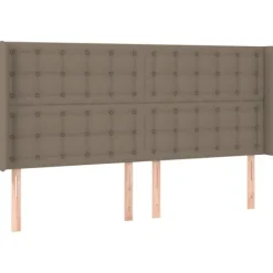 vidaXL Sängar>Sänggavel med kanter taupe 163x16x118/128 cm tyg Taupe