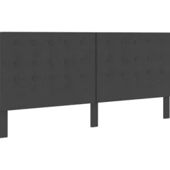 vidaXL Sängar>Sänggavel mörk tyg tuftad 200x200 cm