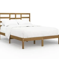 vidaXL Sängar>Sängram honungs massivt trä 140x190 cm