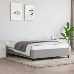 vidaXL Sängar>Sängram ljus 140x190 cm tyg