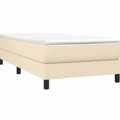 vidaXL Sängar>Sängram utan madrass cremefärgad 80x200 cm tyg Kräm