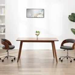 vidaXL Kontorsmöbler>Snurrbar matstol böjträ och tyg