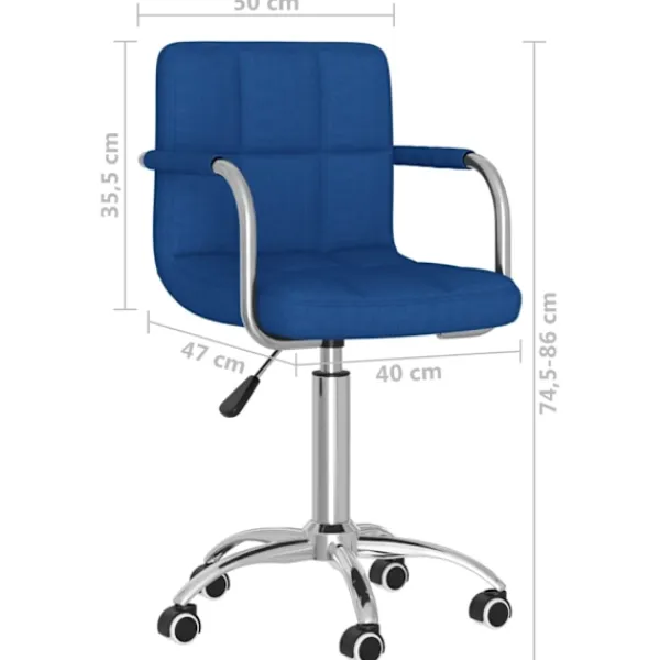 vidaXL Kontorsmöbler>Snurrbar matstol tyg