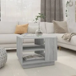 vidaXL Soffbord>Soffbord 2 st sonoma 55x55x43 cm konstruerat trä