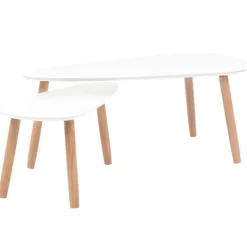 vidaXL Soffbord>Soffbord 2 st massiv furu