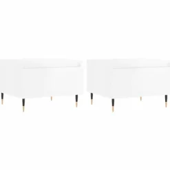 vidaXL Soffbord>Soffbord 2 st högglans 50x46x35 cm konstruerat trä