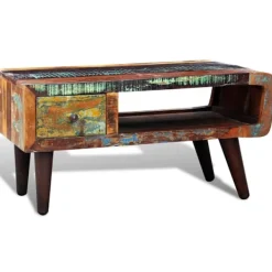 vidaXL Soffbord>Soffbord antik stil 90x45x45cm återvunnet trä