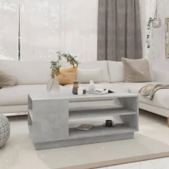 vidaXL Soffbord>Soffbord betong 102x55x43 cm konstruerat trä