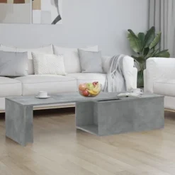 vidaXL Soffbord>Soffbord betong 150x50x35 cm konstruerat trä