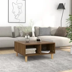 vidaXL Soffbord>Soffbord ek 60x60x30 cm konstruerat trä