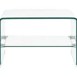 vidaXL Soffbord>Soffbord genomskinlig 50x45x33 cm härdat glas