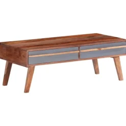 vidaXL Soffbord>Soffbord 110x50x40 cm massivt sheshamträ