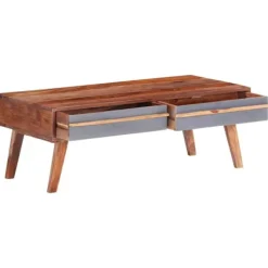 vidaXL Soffbord>Soffbord 110x50x40 cm massivt sheshamträ