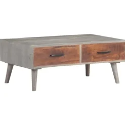 vidaXL Soffbord>Soffbord 100x60x40 cm massivt grovt mangoträ