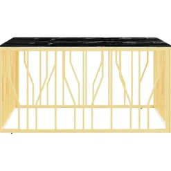 vidaXL Soffbord>Soffbord 100x100x50 cm rostfritt stål och glas