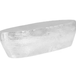 vidaXL Soffbord>Soffbord hamrad aluminium 100x50x28 cm