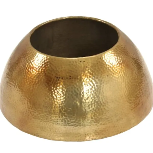 vidaXL Soffbord>Soffbord hamrad aluminium 70x30 cm mässing