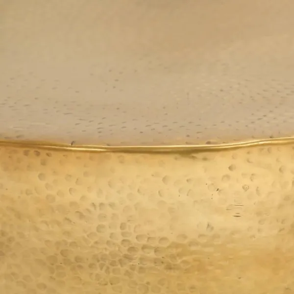 vidaXL Soffbord>Soffbord hamrad aluminium 70x30 cm mässing