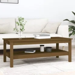 vidaXL Soffbord>Soffbord honungs 110x50x40 cm massiv furu