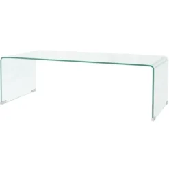 vidaXL Soffbord>Soffbord härdat klarglas 100x48x33 cm
