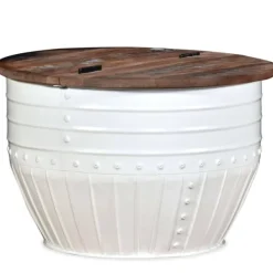 vidaXL Soffbord>Soffbord i återvunnet trä tunnformad