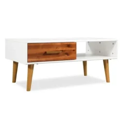 vidaXL Soffbord>Soffbord massivt akaciaträ 90x50x40 cm