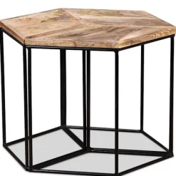 vidaXL Soffbord>Soffbord massivt mangoträ 56x48x40 cm