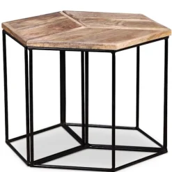 vidaXL Soffbord>Soffbord massivt mangoträ 56x48x40 cm