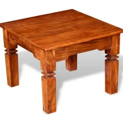 vidaXL Soffbord>Soffbord massivt trä 60x60x45 cm