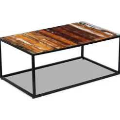 vidaXL Soffbord>Soffbord massivt återvunnet trä 100x60x40 cm