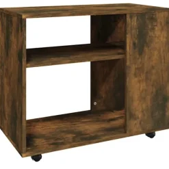 vidaXL Soffbord>Soffbord rökfärgad ek 70x35x55 cm konstruerat trä