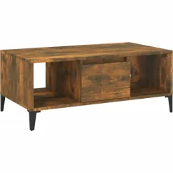 vidaXL Soffbord>Soffbord rökfärgad ek 90x50x36,5 cm konstruerat trä