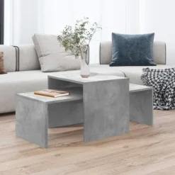 vidaXL Soffbord>Soffbord set betong 100x48x40 cm konstruerat trä