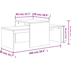 vidaXL Soffbord><noscript><img width=