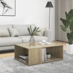 vidaXL Soffbord>Soffbord sonoma-ek 90x67x33 cm konstruerat trä