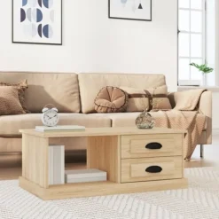 vidaXL Soffbord>Soffbord sonoma-ek 90x50x35 cm konstruerat trä