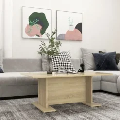 vidaXL Soffbord>Soffbord sonoma-ek 103,5x60x40 cm konstruerat trä