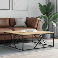 vidaXL Soffbord>Soffbord sonoma-ek 100x100x40 cm konstruerat trä