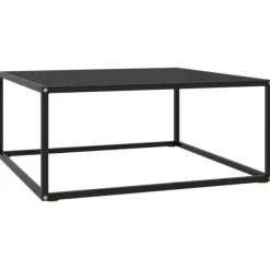 vidaXL Soffbord>Soffbord med glas 80x80x35 cm