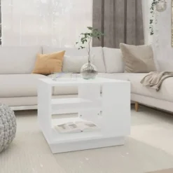 vidaXL Soffbord>Soffbord svart 55x55x43 cm konstruerat trä