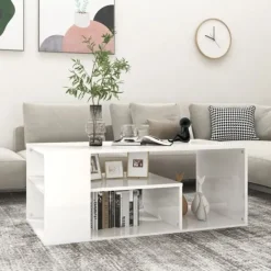 vidaXL Soffbord>Soffbord högglans 100x50x40 cm konstruerat trä